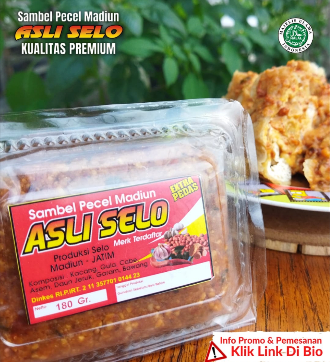 Sambel Kacang 180gr Varian Extra Pedas